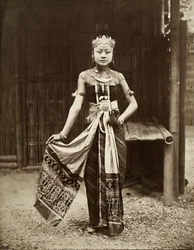 Bailarina en el pueblo javanés, Exposición Universal, París, 1889